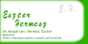 eszter hermesz business card